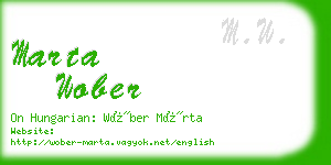 marta wober business card